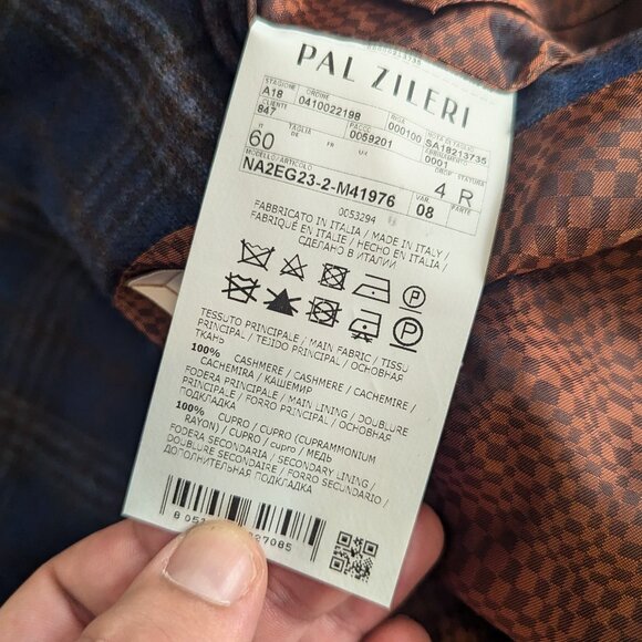PAL ZILERI - 100% Cashmere check jacket - Sz 60 - Picture 7 of 7